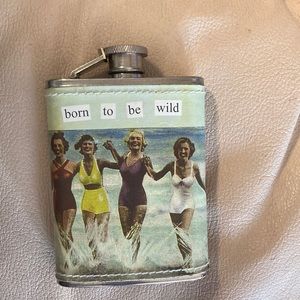 4oz stainless steel Anne Taintor ‘Born to be Wild’ flask